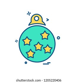 Christmas ball icon design vector