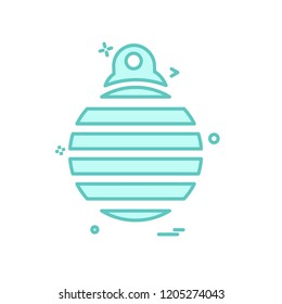Christmas ball icon design vector