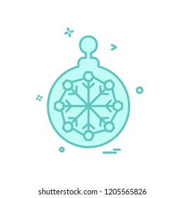Christmas ball icon design vector