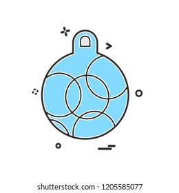 Christmas ball icon design vector