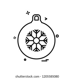 Christmas ball icon design vector