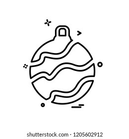 Christmas ball icon design vector
