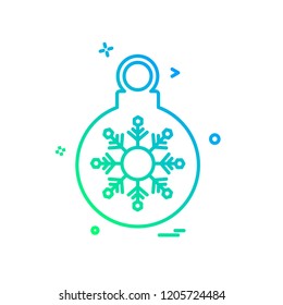 Christmas ball icon design vector