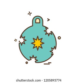 Christmas ball icon design vector