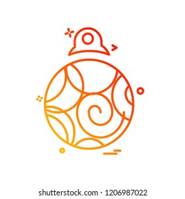 Christmas ball icon design vector