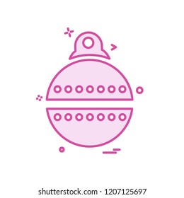 Christmas ball icon design vector