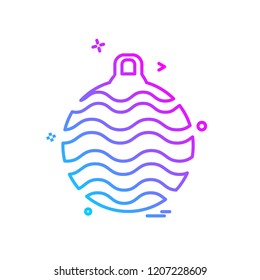 Christmas ball icon design vector