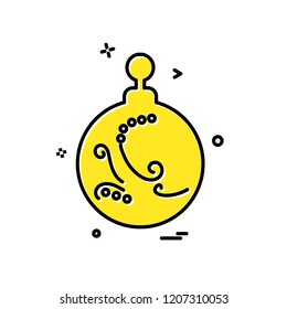 Christmas ball icon design vector