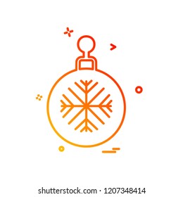 Christmas ball icon design vector