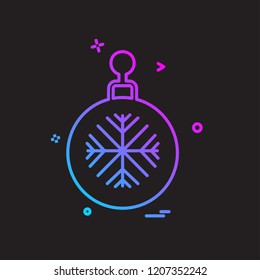 Christmas ball icon design vector