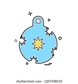 Christmas ball icon design vector