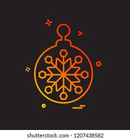 Christmas ball icon design vector