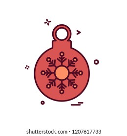 Christmas ball icon design vector