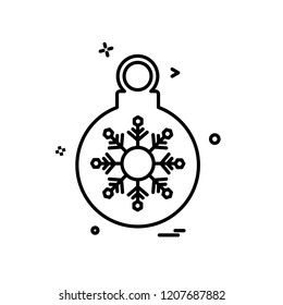 Christmas ball icon design vector