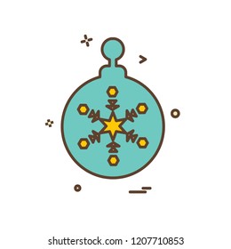 Christmas ball icon design vector