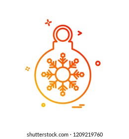Christmas ball icon design vector