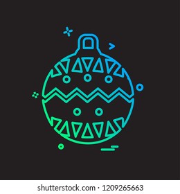 Christmas ball icon design vector
