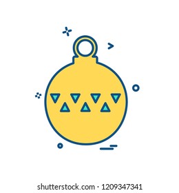 Christmas ball icon design vector