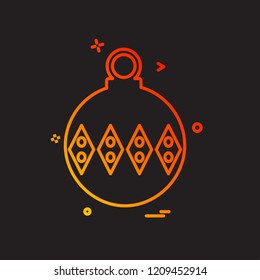 Christmas ball icon design vector