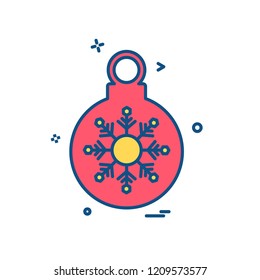 Christmas ball icon design vector