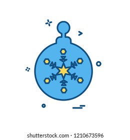 Christmas ball icon design vector