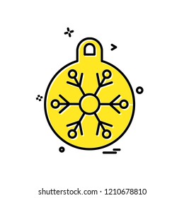 Christmas ball icon design vector