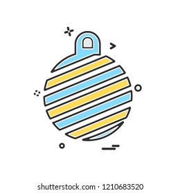 Christmas ball icon design vector