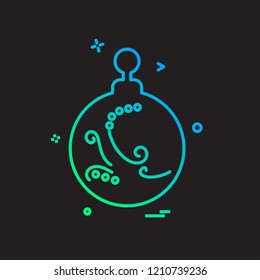 Christmas ball icon design vector