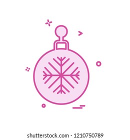 Christmas ball icon design vector