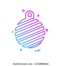 Christmas ball icon design vector
