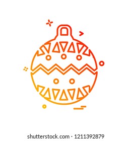 Christmas ball icon design vector