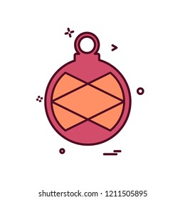 Christmas ball icon design vector