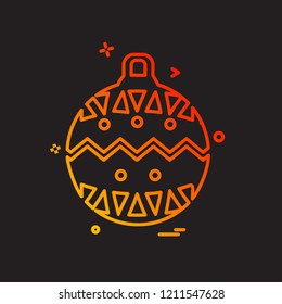 Christmas ball icon design vector