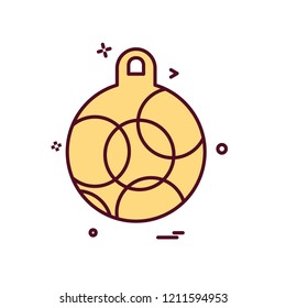 Christmas ball icon design vector