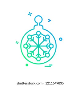 Christmas ball icon design vector
