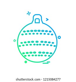 Christmas ball icon design vector