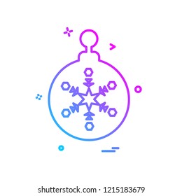 Christmas ball icon design vector