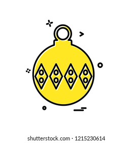 Christmas ball icon design vector