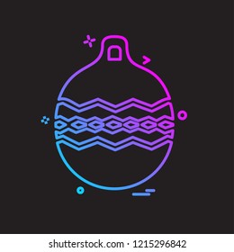 Christmas ball icon design vector