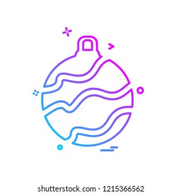 Christmas ball icon design vector