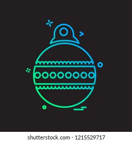 Christmas ball icon design vector