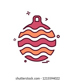Christmas ball icon design vector