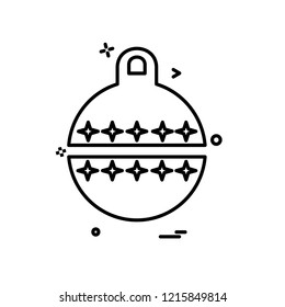 Christmas ball icon design vector