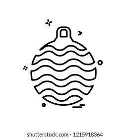 Christmas ball icon design vector