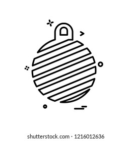Christmas ball icon design vector