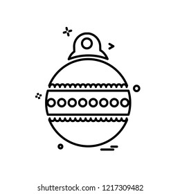 Christmas ball icon design vector