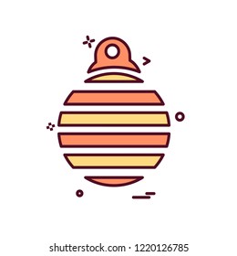 Christmas ball icon design vector