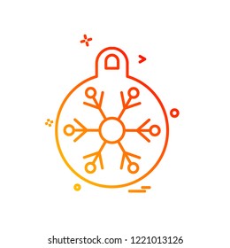 Christmas ball icon design vector