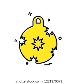 Christmas ball icon design vector