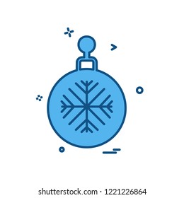 Christmas ball icon design vector